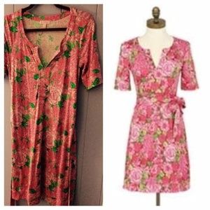 Lilly Pulitzer May Flowers Pink Tie Waist Dress 6